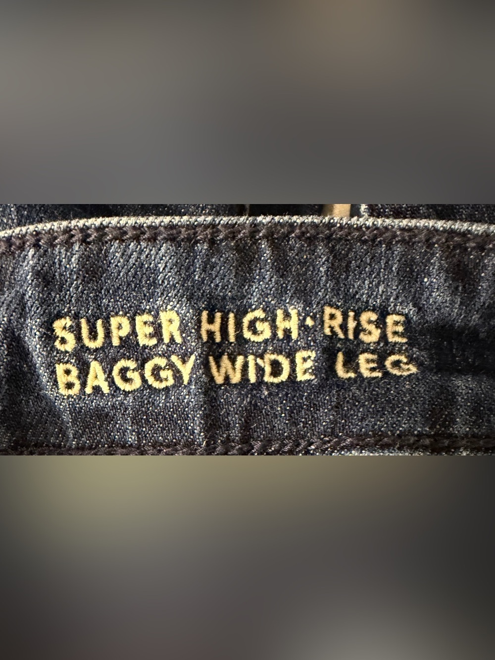 American Eagle Women’s Wide Leg Dark Blue Denim Jeans Size 8 Petite - Picture 7 of 12